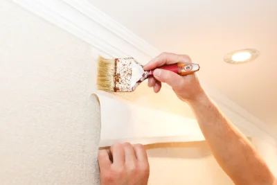 Pose de papier peint à Entrevernes — revêtements muraux et toiles de verre
